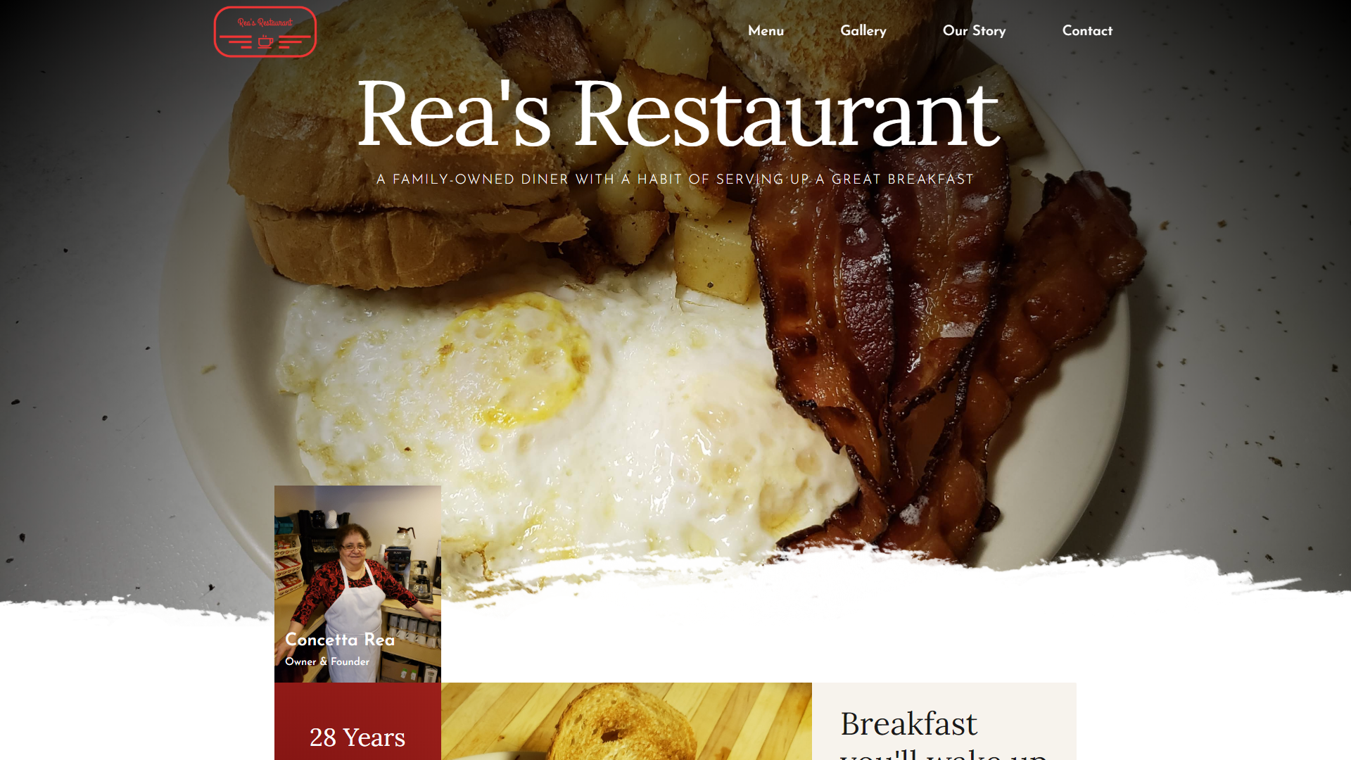 Rea's Restaurant Website